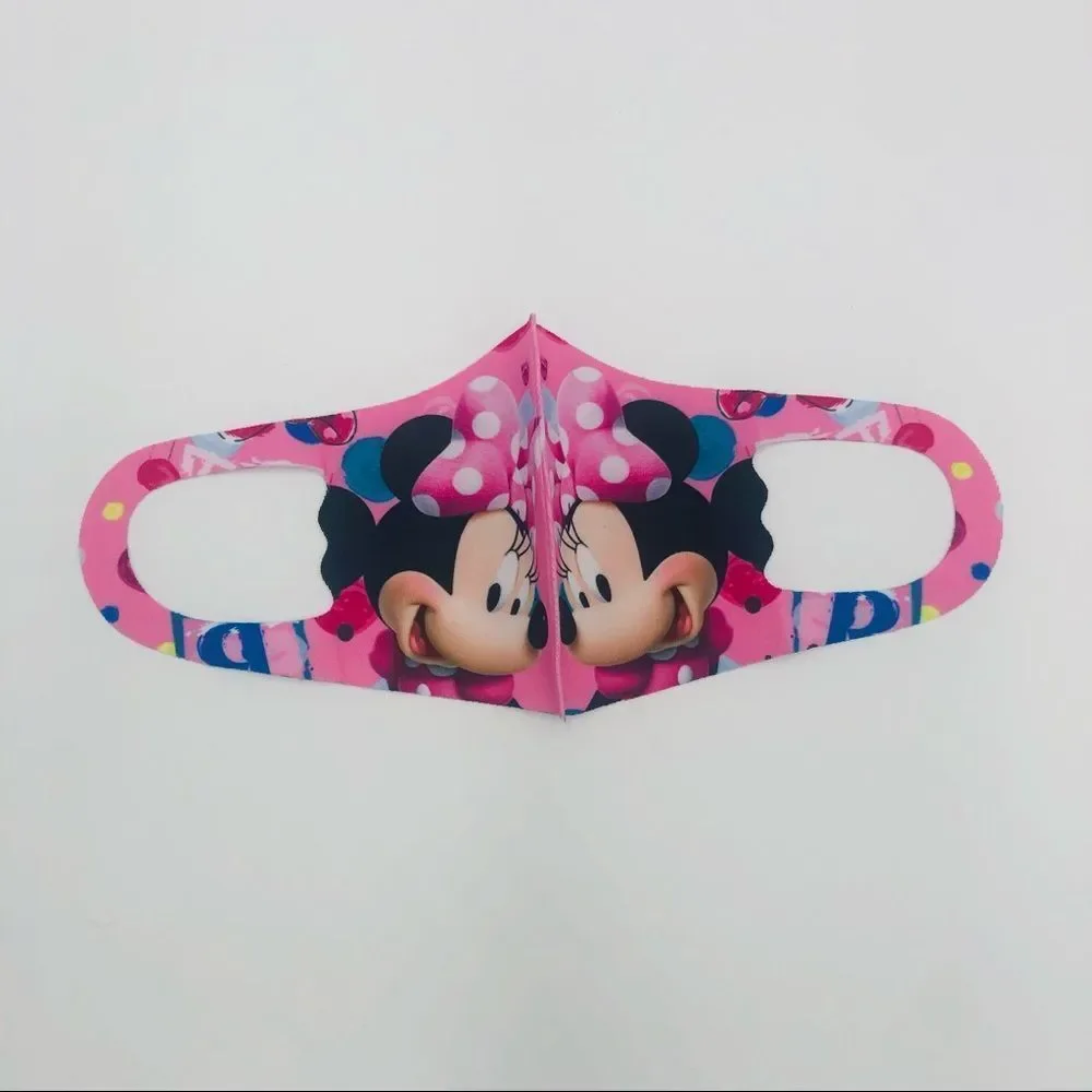 Brand New‎ Kids Minnie Mouse Pink Reusable Face Mask Material Ice Silk